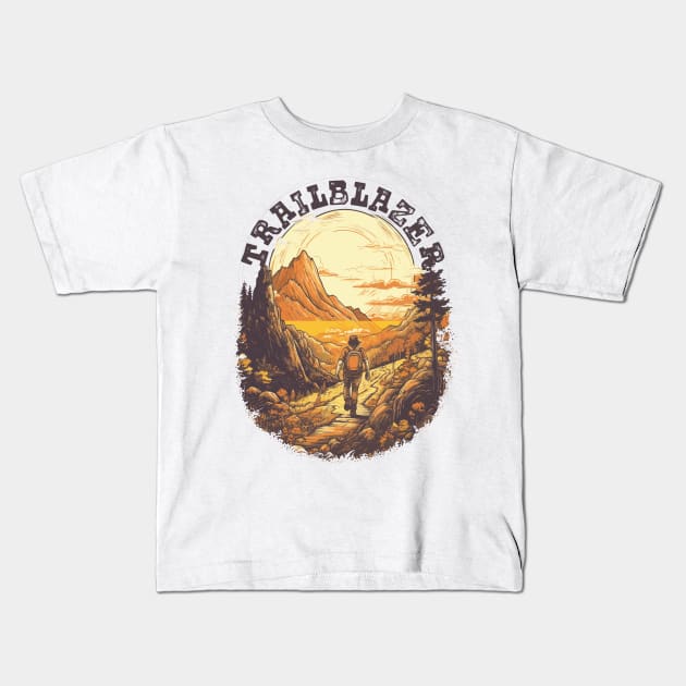 Trailblaze Your Way Through Nature - Hiking and Camping Kids T-Shirt by Snoe